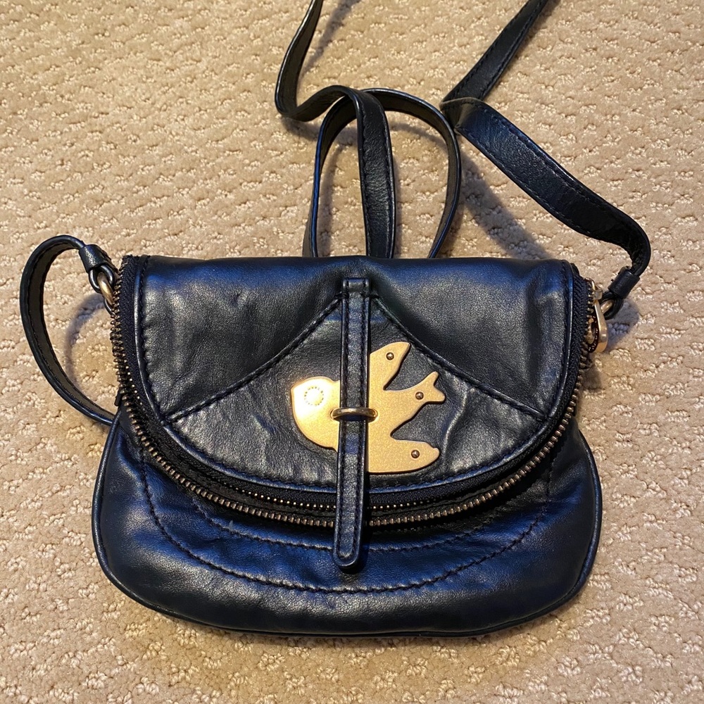 Marc Jacobs Black Leather Cross Body Bag